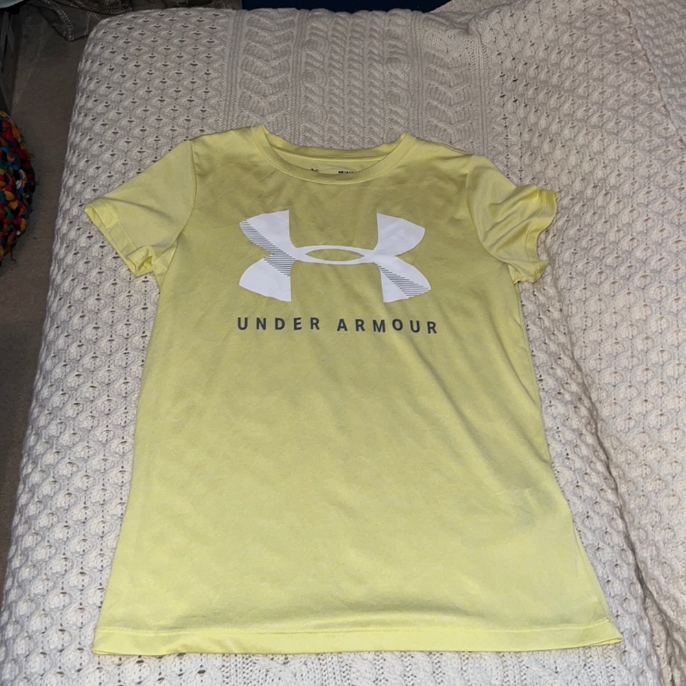 yellow under armour tee